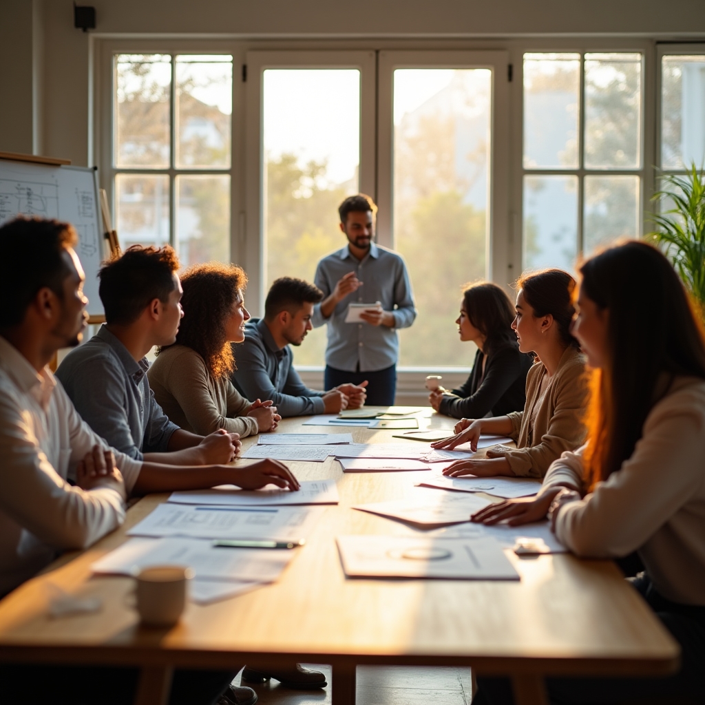 Community cooperative workshop in session