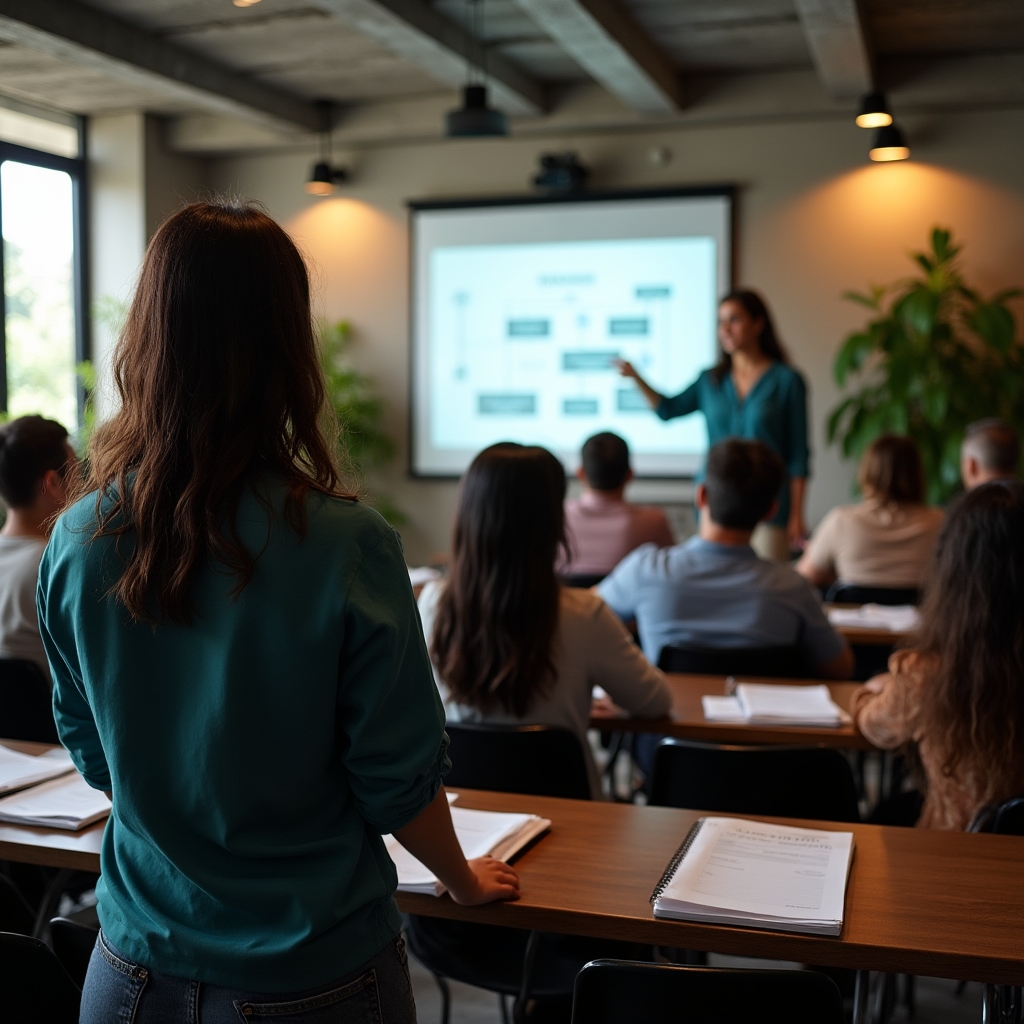 In-person financial training workshop in Colombia